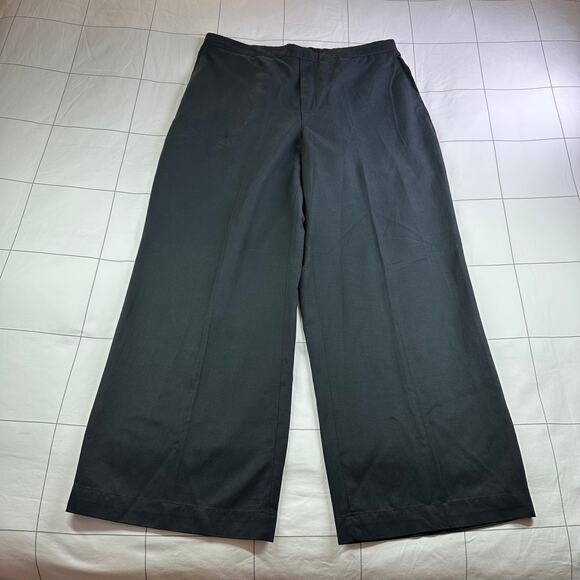 Madewell Pants Womens XL Black Pull On Straight Drapey Twill Relaxed Lyocell - Picture 3 of 12